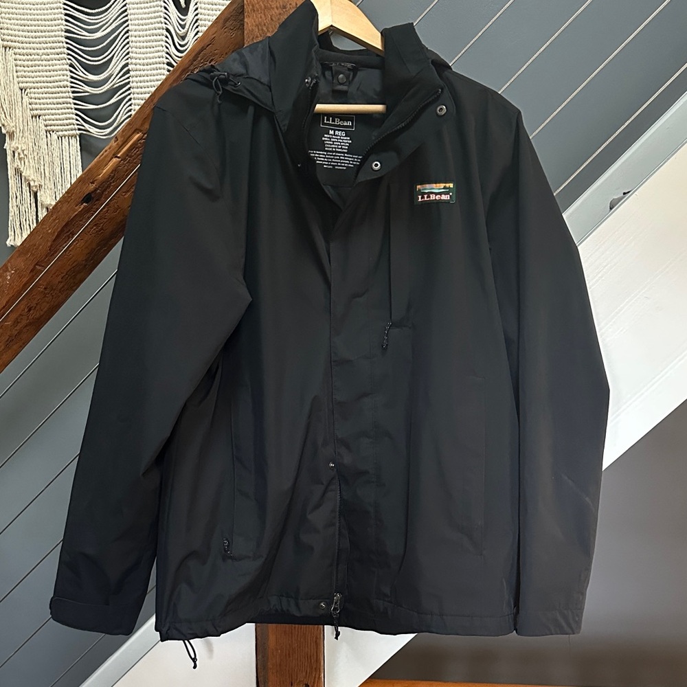 ll bean men’s medium black shell